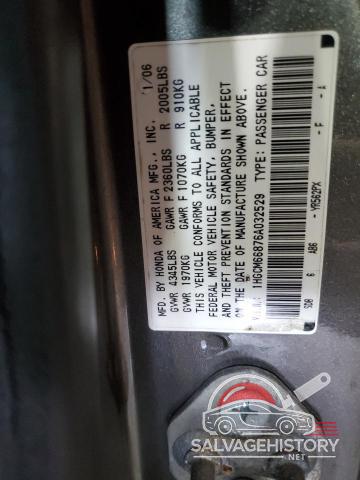 1HGCM66876A032529 2006 HONDA ACCORD photo no. 12