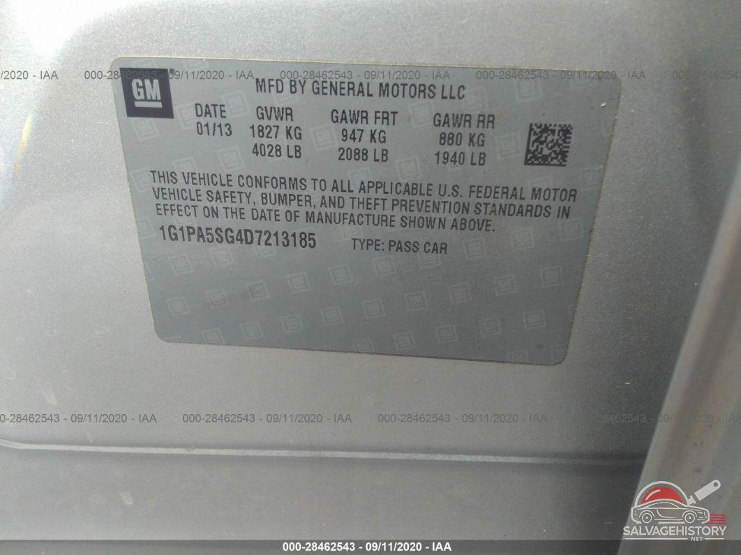 1G1PA5SG4D7213185 2013 CHEVROLET CRUZE photo no. 9