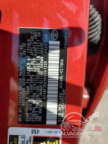 4T4BF3EK9BR141200 2011 TOYOTA CAMRY photo no. 12