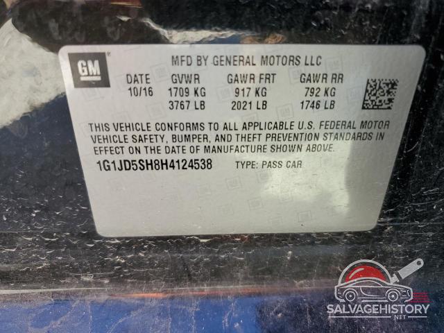1G1JD5SH8H4124538 2017 CHEVROLET SONIC photo no. 12