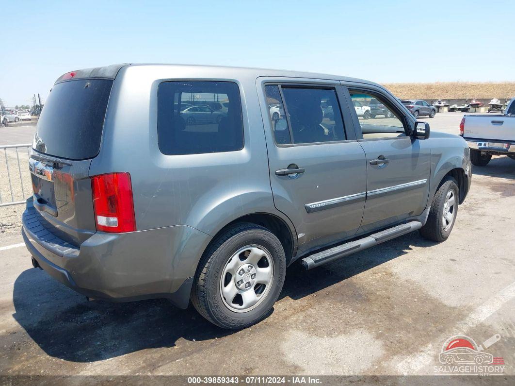 5FNYF38259B003774 2009 HONDA PILOT photo no. 4