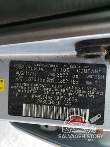 KMHCT4AE1DU555636 2013 HYUNDAI ACCENT photo no. 13