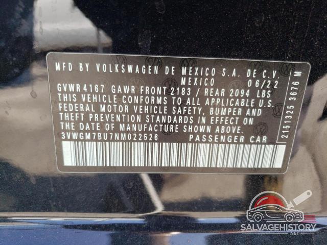 3VWGM7BU7NM022526 2022 VOLKSWAGEN JETTA photo no. 13