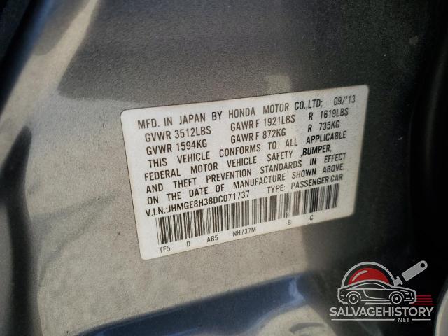 JHMGE8H38DC071737 2013 HONDA FIT photo no. 12