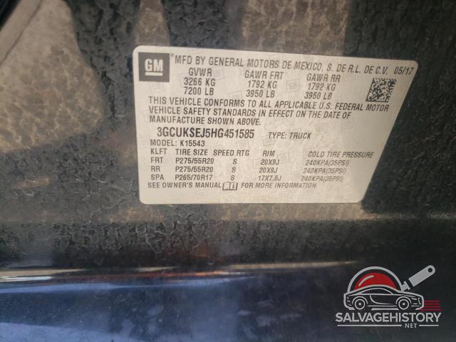 3GCUKSEJ5HG451585 2017 CHEVROLET ALL Models photo no. 12