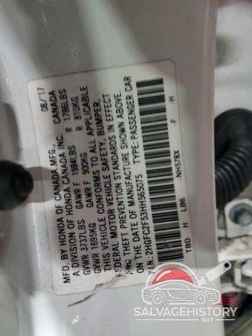 2HGFC2F53HH565075 2017 HONDA CIVIC photo no. 13
