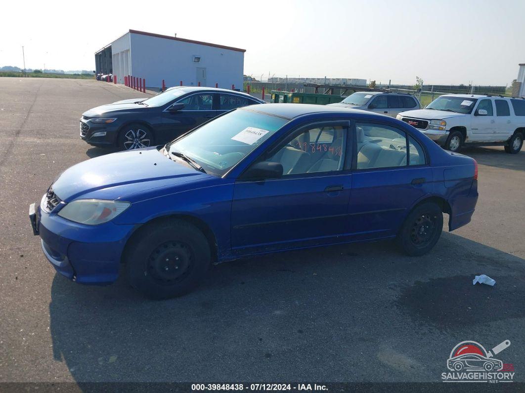 1HGES16325L007319 2005 HONDA CIVIC photo no. 2