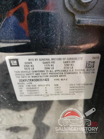 2GKFLTEK5D6351422 2013 GMC TERRAIN photo no. 13