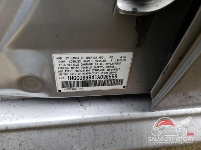 1HGCG66841A096558 2001 HONDA ACCORD photo no. 13