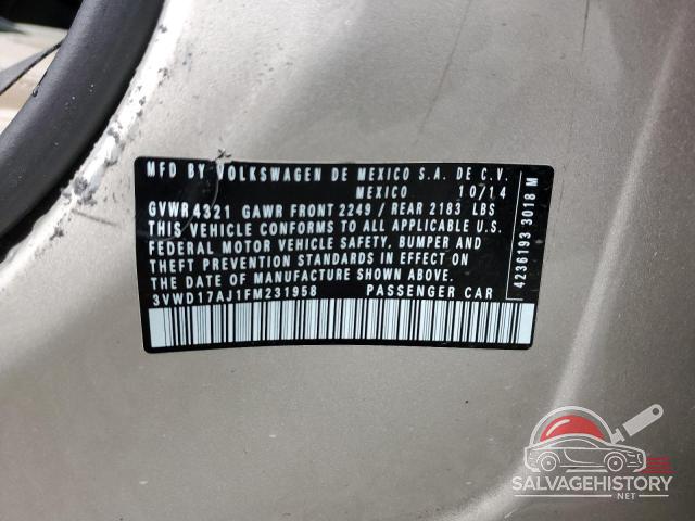 3VWD17AJ1FM231958 2015 VOLKSWAGEN JETTA photo no. 12