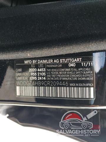WDDGF4HB9CR209446 2012 MERCEDES-BENZ C-CLASS photo no. 12