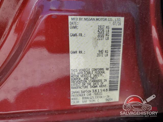 1N4AL3AP5GN381548 2016 NISSAN ALTIMA photo no. 12