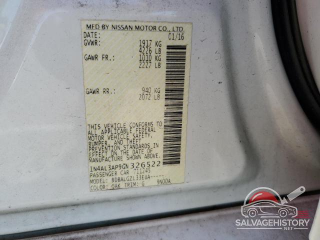 1N4AL3AP9GN326522 2016 NISSAN ALTIMA photo no. 12