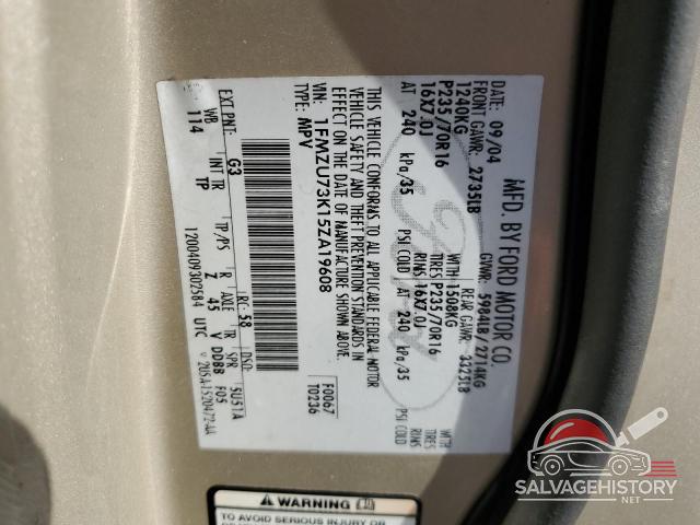 1FMZU73K15ZA19608 2005 FORD EXPLORER photo no. 13