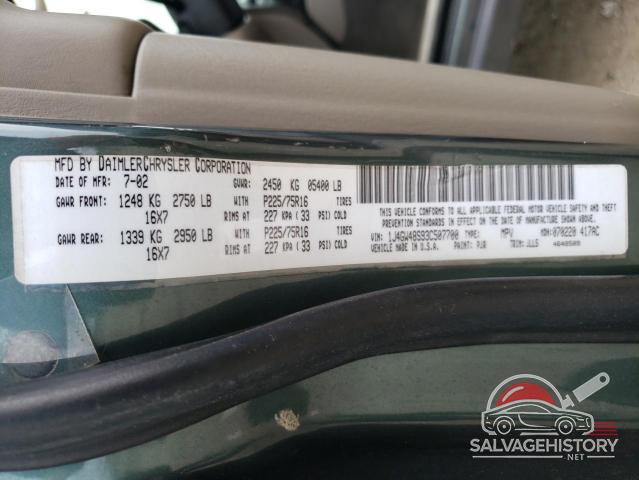 1J4GW48S93C507700 2003 JEEP GRAND CHER photo no. 13