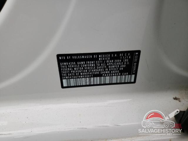 3VW547AU7HM030011 2017 VOLKSWAGEN GTI photo no. 12