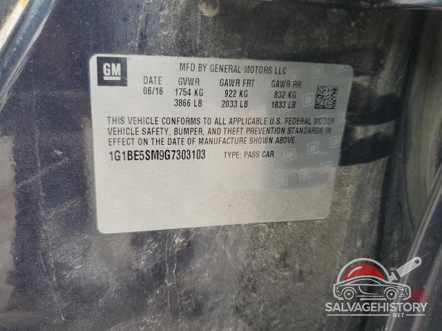 1G1BE5SM9G7303103 2016 CHEVROLET CRUZE photo no. 12