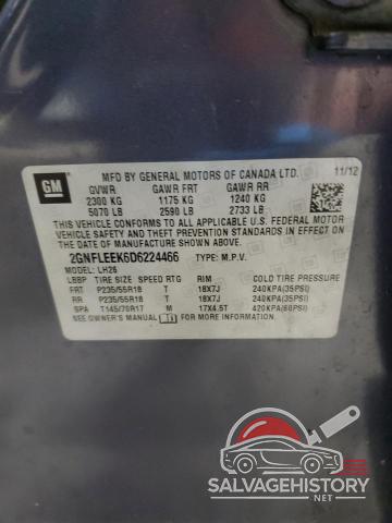 2GNFLEEK6D6224466 2013 CHEVROLET EQUINOX photo no. 13