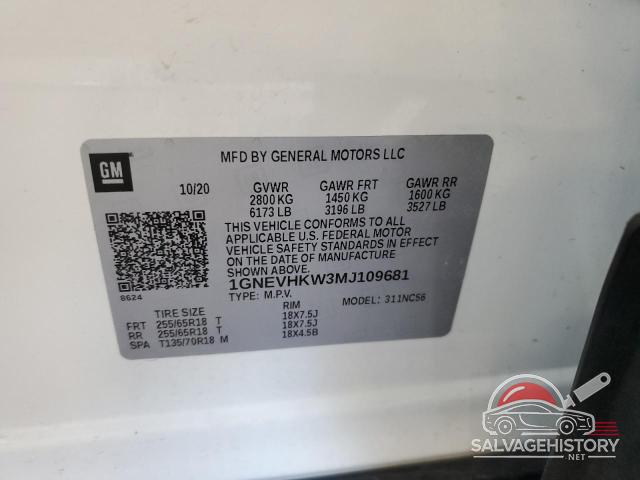 1GNEVHKW3MJ109681 2021 CHEVROLET TRAVERSE photo no. 13