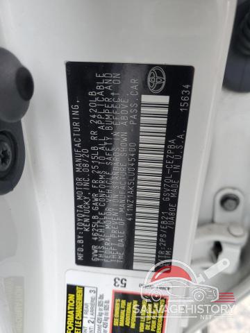 4T1NZ1AK5LU045400 2020 TOYOTA CAMRY photo no. 12