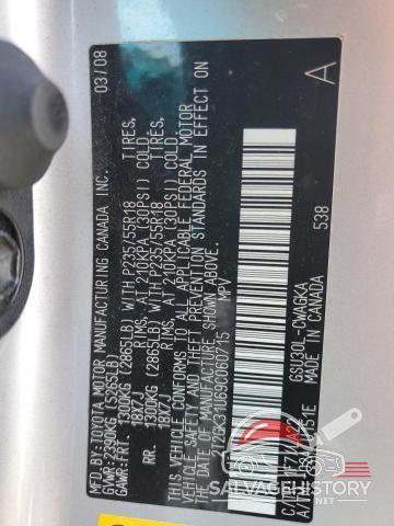 2T2GK31U69C060715 2009 LEXUS RX350 photo no. 12