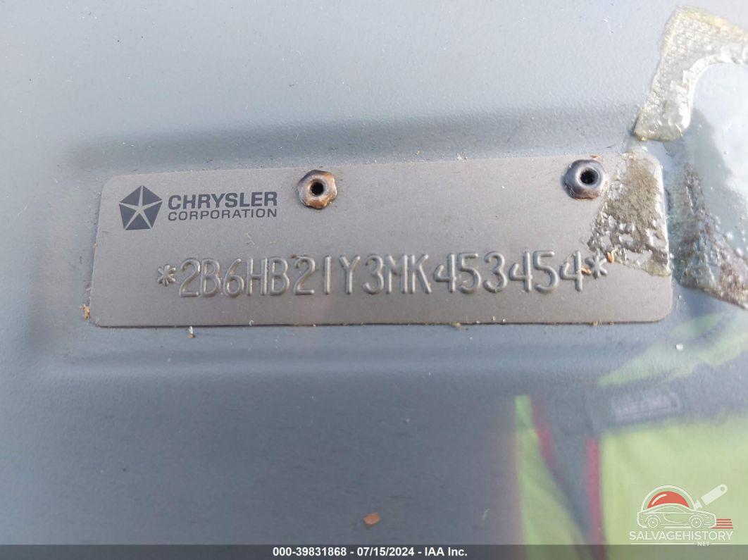 2B6HB21Y3MK453454 1991 DODGE RAM VAN photo no. 9