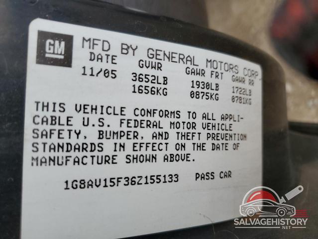 1G8AV15F36Z155133 2006 SATURN ION photo no. 12