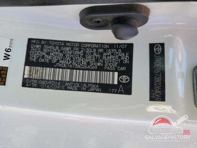 JTKDE167380264069 2008 TOYOTA SCION photo no. 13