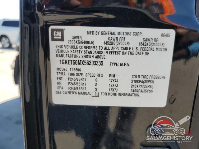 1GKET66MX56203335 2005 GMC ENVOY photo no. 14
