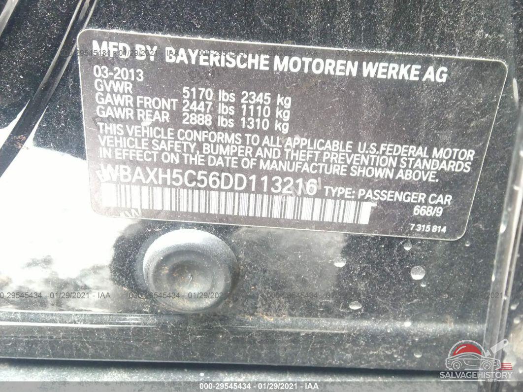 WBAXH5C56DD113216 2013 BMW 5 SERIES photo no. 9
