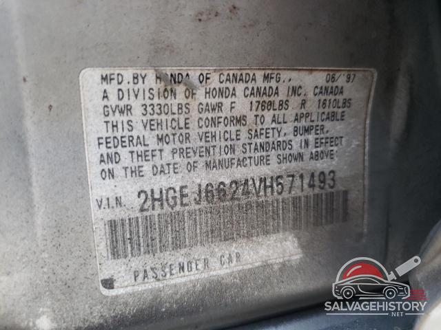 2HGEJ6624VH571493 1997 HONDA CIVIC photo no. 12