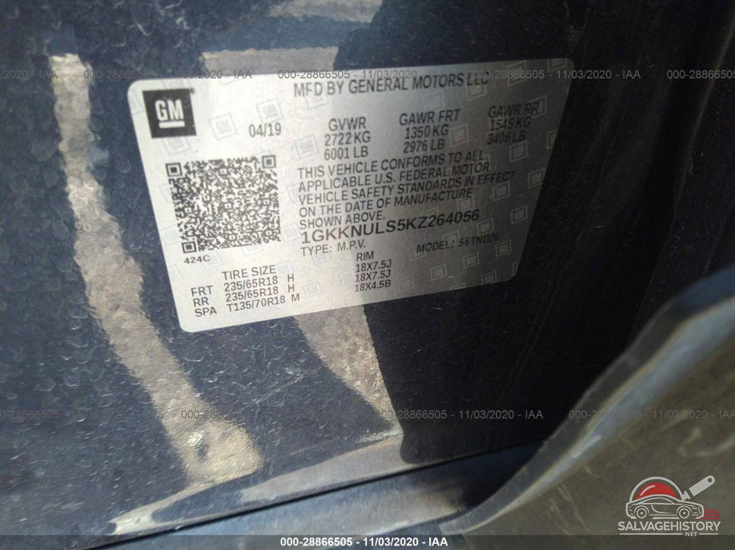 1GKKNULS5KZ264056 2019 GMC ACADIA photo no. 9