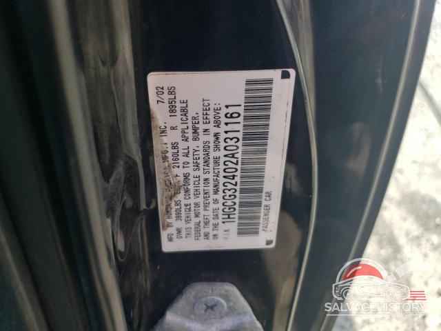 1HGCG32402A031161 2002 HONDA ACCORD photo no. 12