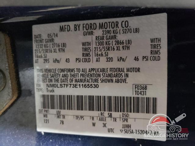 NM0LS7F73E1165530 2014 FORD TRANSIT photo no. 13