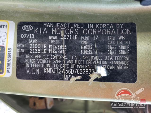 KNDJT2A56D7632872 2013 KIA SOUL photo no. 12