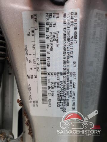 1FADP3E20HL273187 2017 FORD FOCUS photo no. 12