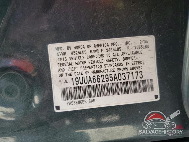 19UUA66295A037173 2005 ACURA TL photo no. 12