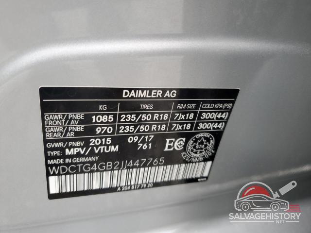 WDCTG4GB2JJ447765 2018 MERCEDES-BENZ GLA-CLASS photo no. 14