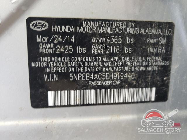 5NPEB4AC5EH919440 2014 HYUNDAI SONATA photo no. 13