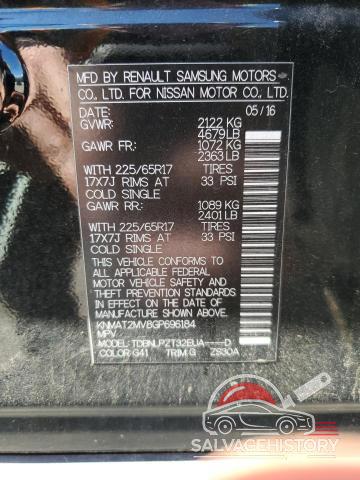KNMAT2MV8GP696184 2016 NISSAN ROGUE photo no. 12