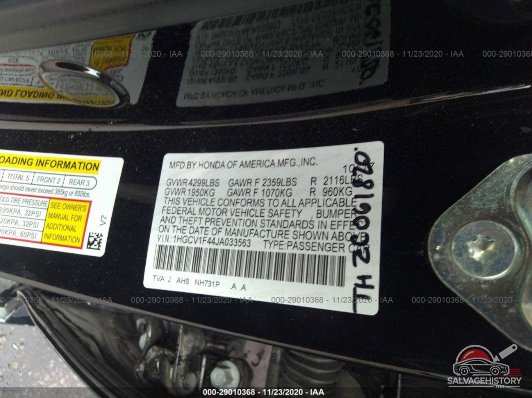 1HGCV1F44JA033563 2018 HONDA ACCORD SEDAN photo no. 9