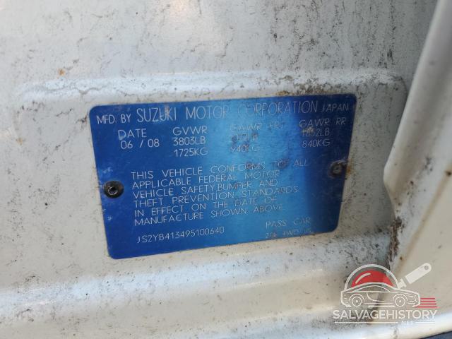 JS2YB413495100640 2009 SUZUKI SX4 photo no. 12