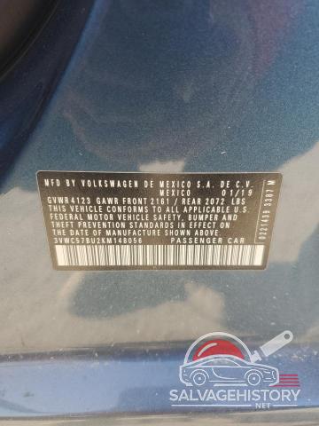 3VWC57BU2KM148056 2019 VOLKSWAGEN JETTA photo no. 13