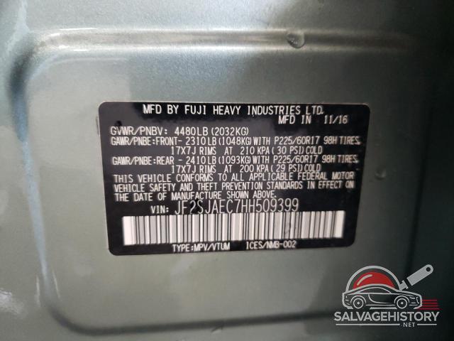 JF2SJAEC7HH509399 2017 SUBARU FORESTER photo no. 14