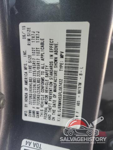 5J6RM4H55FL087432 2015 HONDA CRV photo no. 13