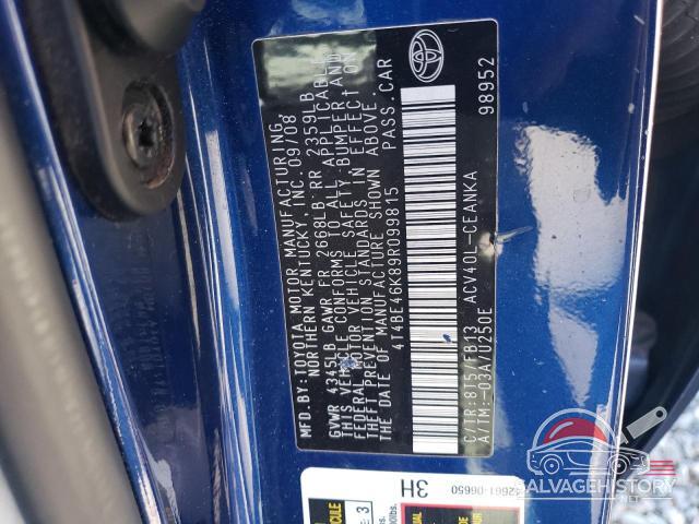 4T4BE46K89R099815 2009 TOYOTA CAMRY photo no. 12