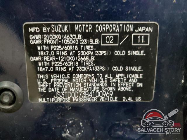 JS3TD0D73B4100969 2011 SUZUKI GR VITARA photo no. 13