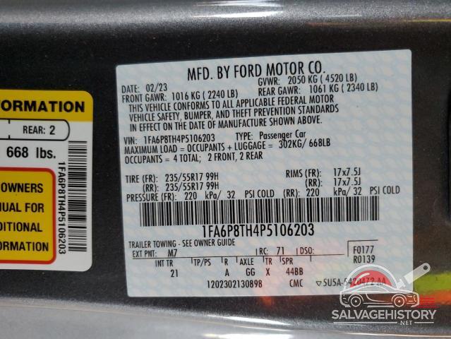 1FA6P8TH4P5106203 2023 FORD ALL Models photo no. 12
