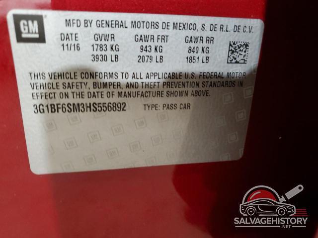 3G1BF6SM3HS556892 2017 CHEVROLET CRUZE photo no. 12