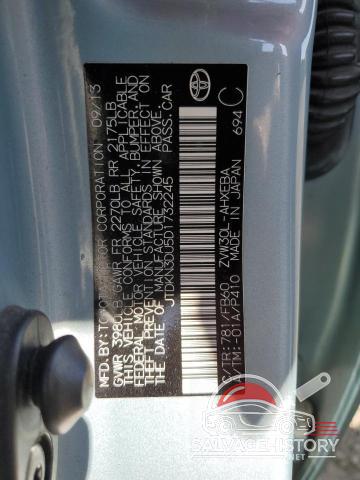 JTDKN3DU5D1732245 2013 TOYOTA PRIUS photo no. 13